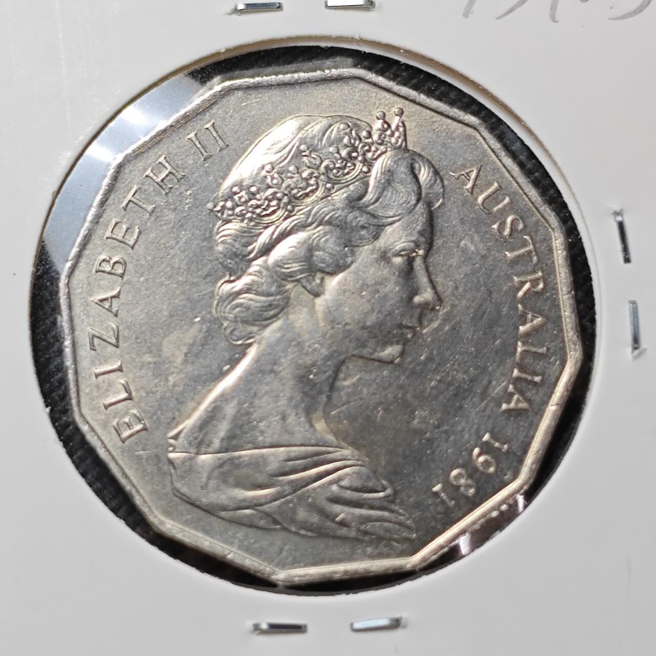 KK钱币收藏小铺 第375期  2月预留时间 周末发货  1981澳大利亚50便士