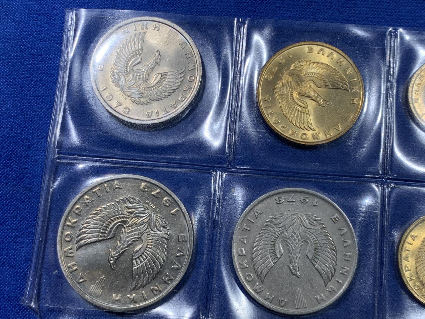 《竞宝斋》第445场 周日，周一，2场连拍 （全场包邮） 希腊 1973年 8枚装 含多枚经典品种 状态拉满