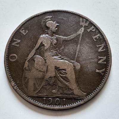 🌹外币初藏🌹🐯2025年第138场  每周二四六晚8️⃣点 接代拍 - 英国1901年一便士