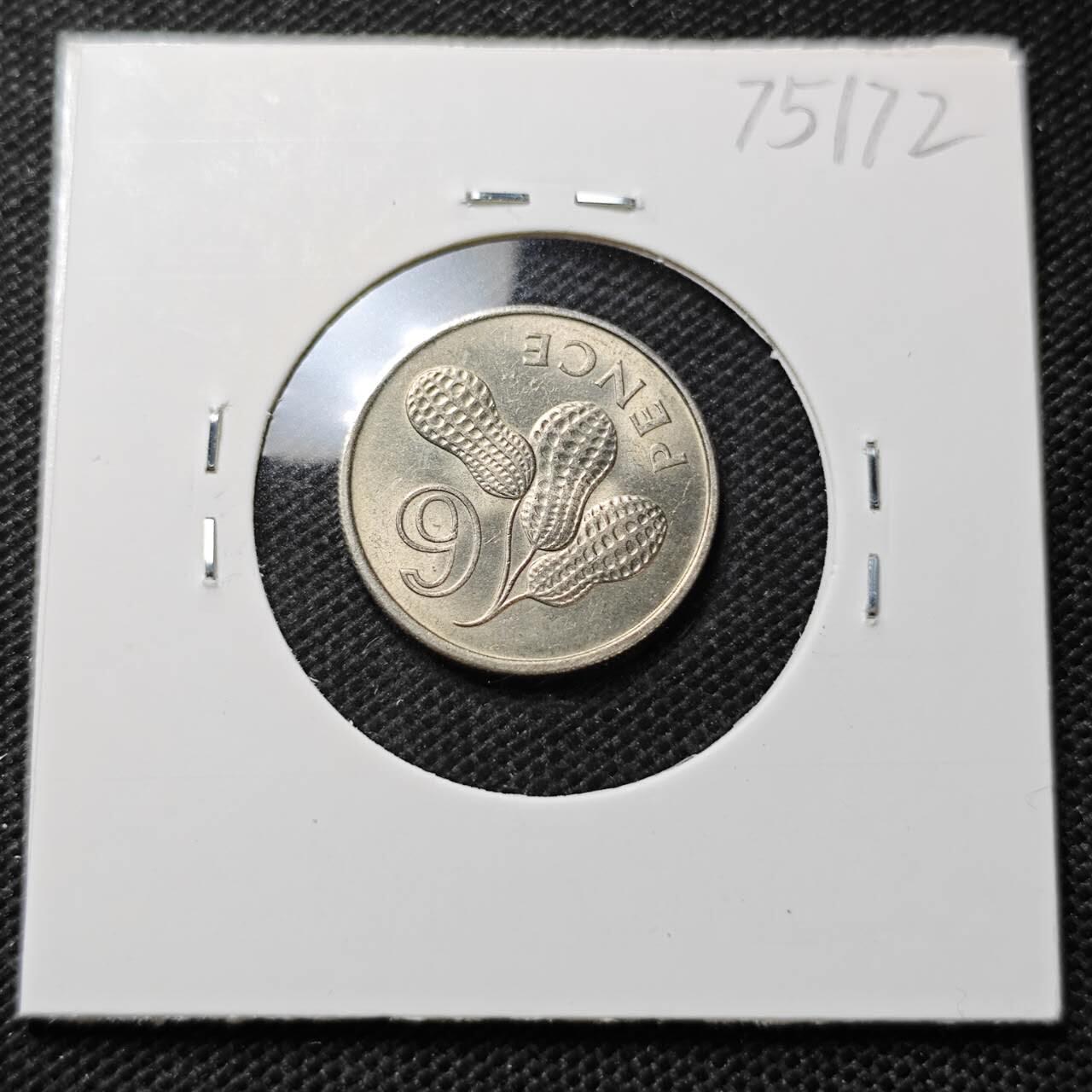 KK钱币收藏小铺 第375期  2月预留时间 周末发货 1966英属冈比亚6便士 