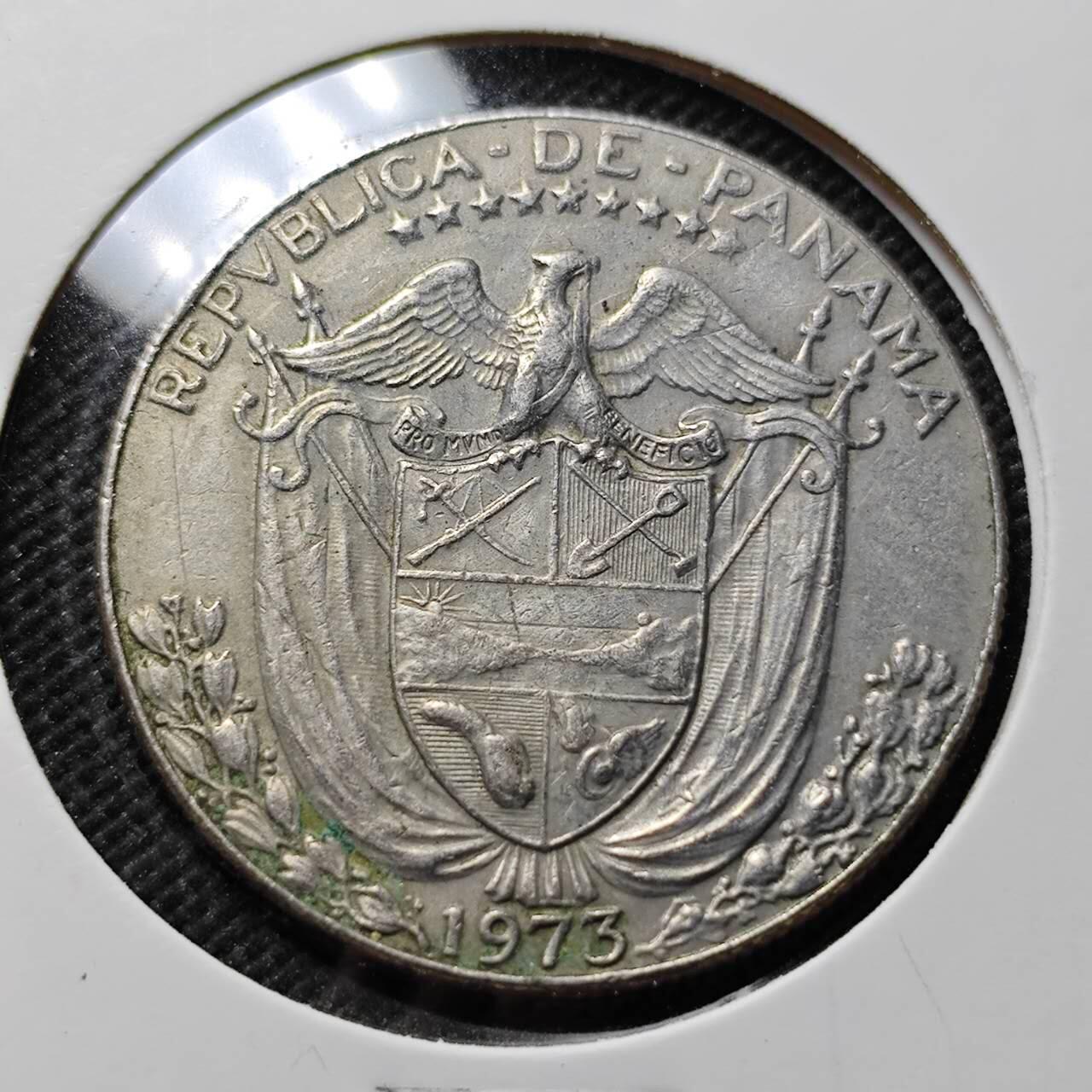 KK钱币收藏小铺 第375期  2月预留时间 周末发货  1973巴拿马1/2巴波亚