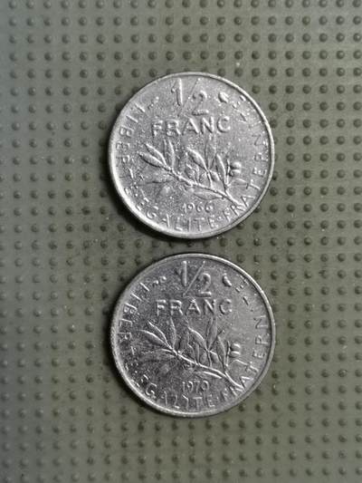 2025年第133场各国散币拍卖（总第133场） - 法国1/2法郎2枚