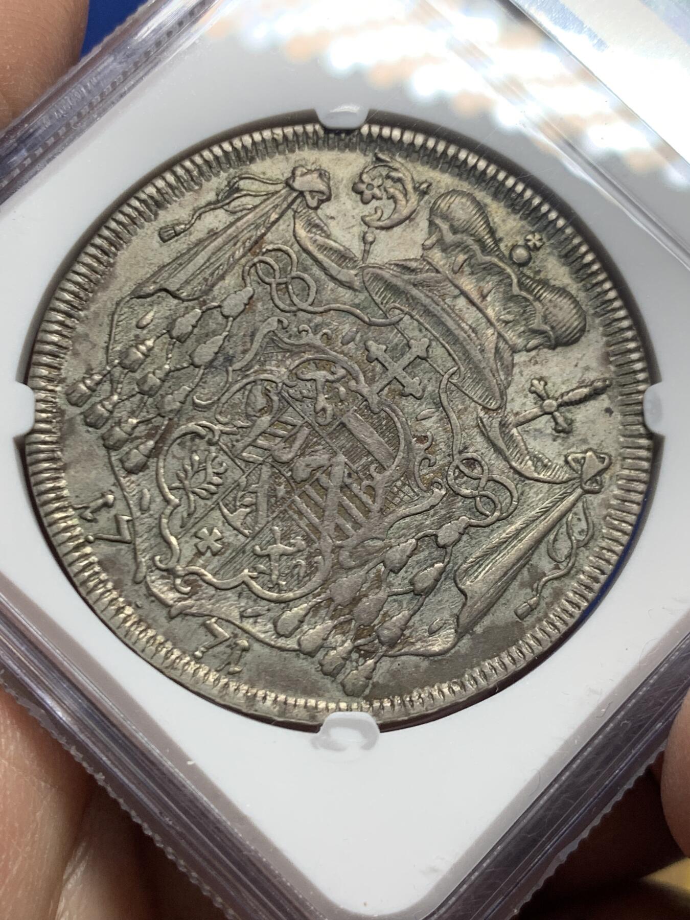 《竞宝斋》第445场 周日，周一，2场连拍 （全场包邮） NGC AU50 奥地利帝国 萨尔茨堡 1771年 齐格蒙德三世 泰勒大银币 自然包浆 原味好品 末年版本相对少见不少