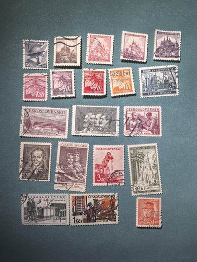 盛世勋华——号角文化勋章邮票专场拍卖第292期 - 捷克斯洛伐克（社会主义）邮政1940年代发行邮票20枚