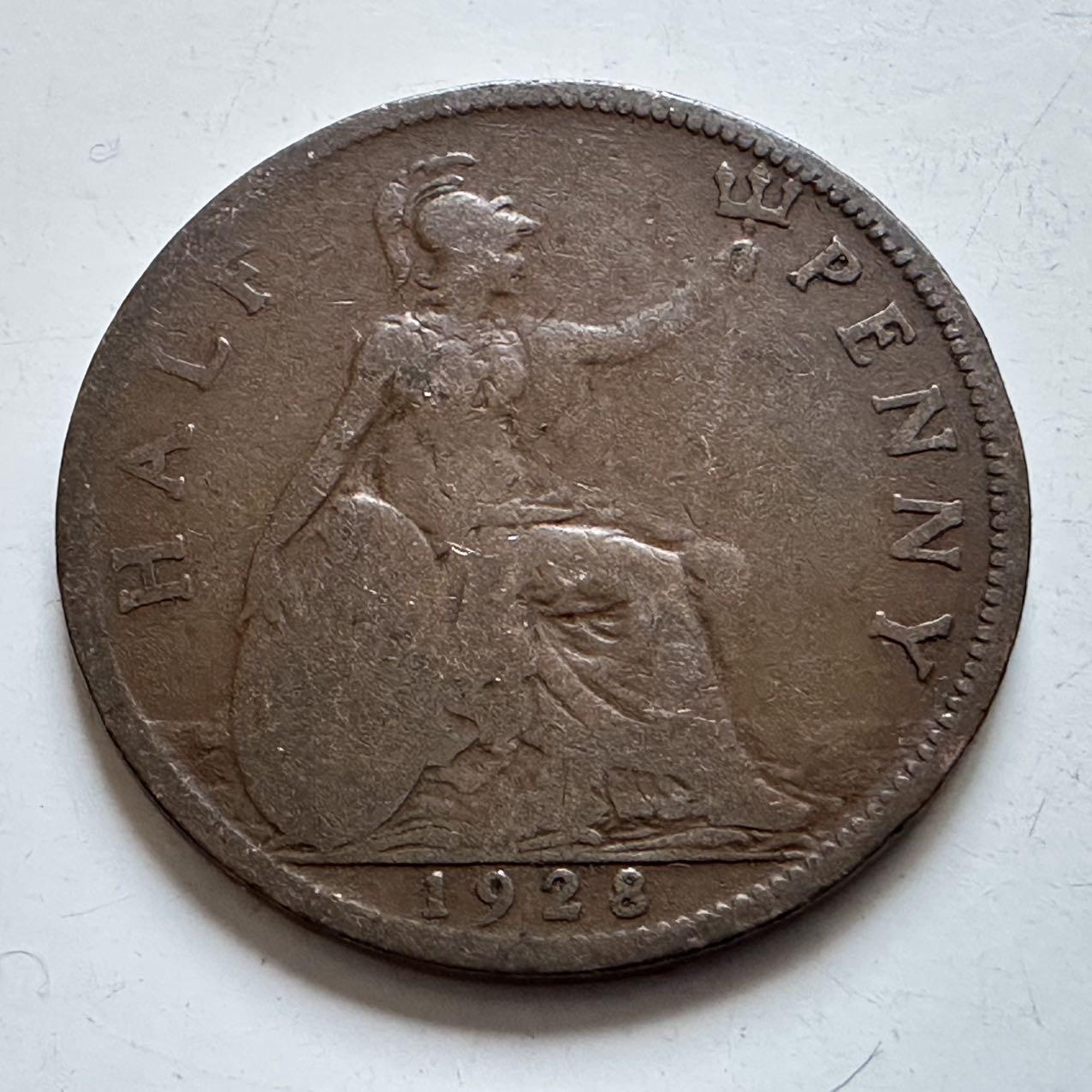 🌹外币初藏🌹🐯2025年第138场  每周二四六晚8️⃣点 接代拍 英国1928年半便士b