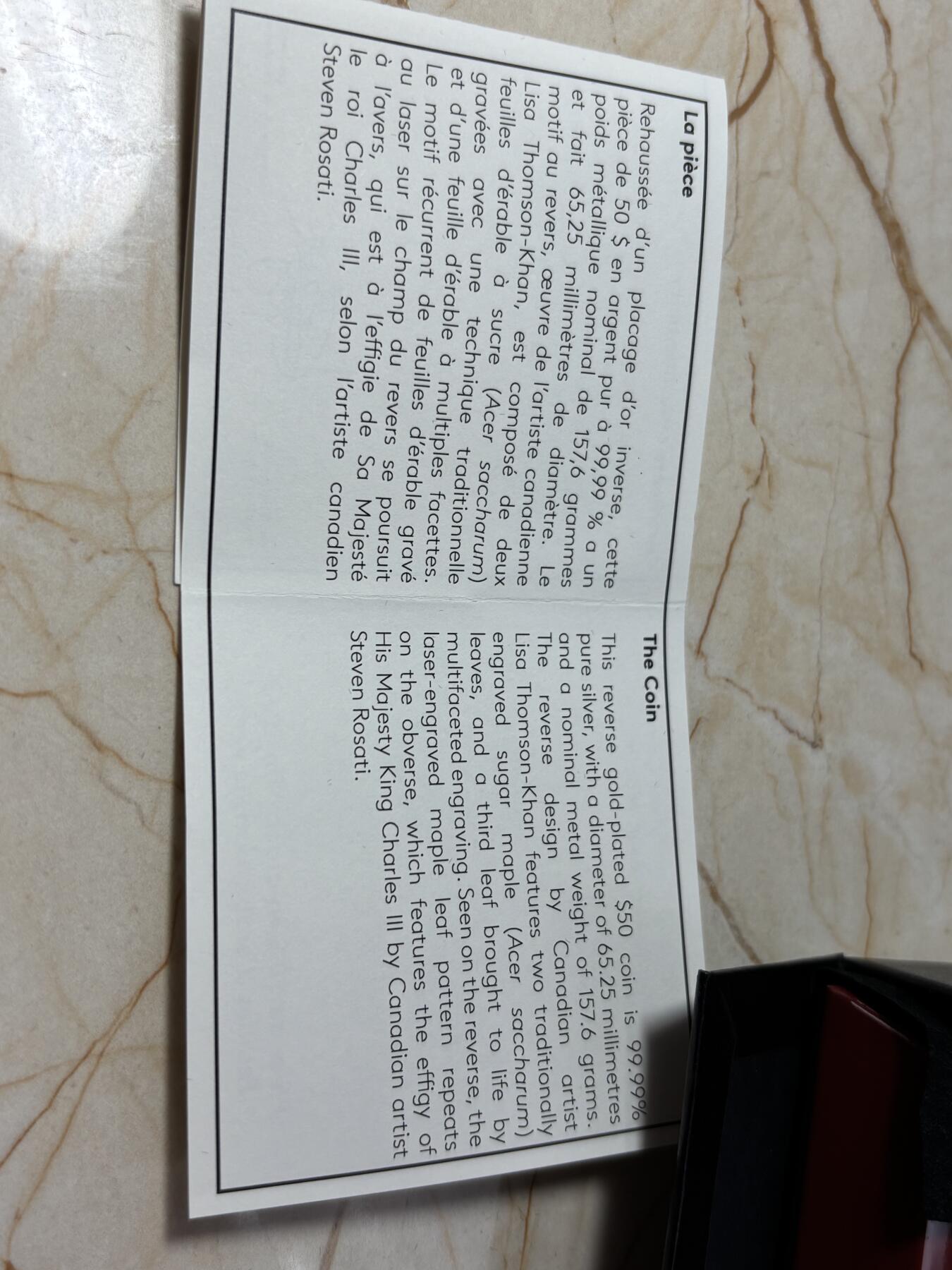 第185期拍卖 加拿大2025年枫叶银币多面雕刻镀金纪念5盎司银币，9999银，发行2000枚