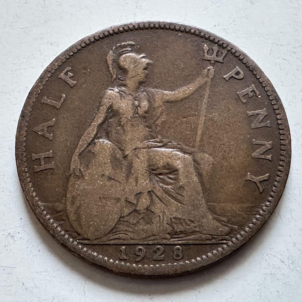 🌹外币初藏🌹🐯2025年第138场  每周二四六晚8️⃣点 接代拍 英国1928年半便士c