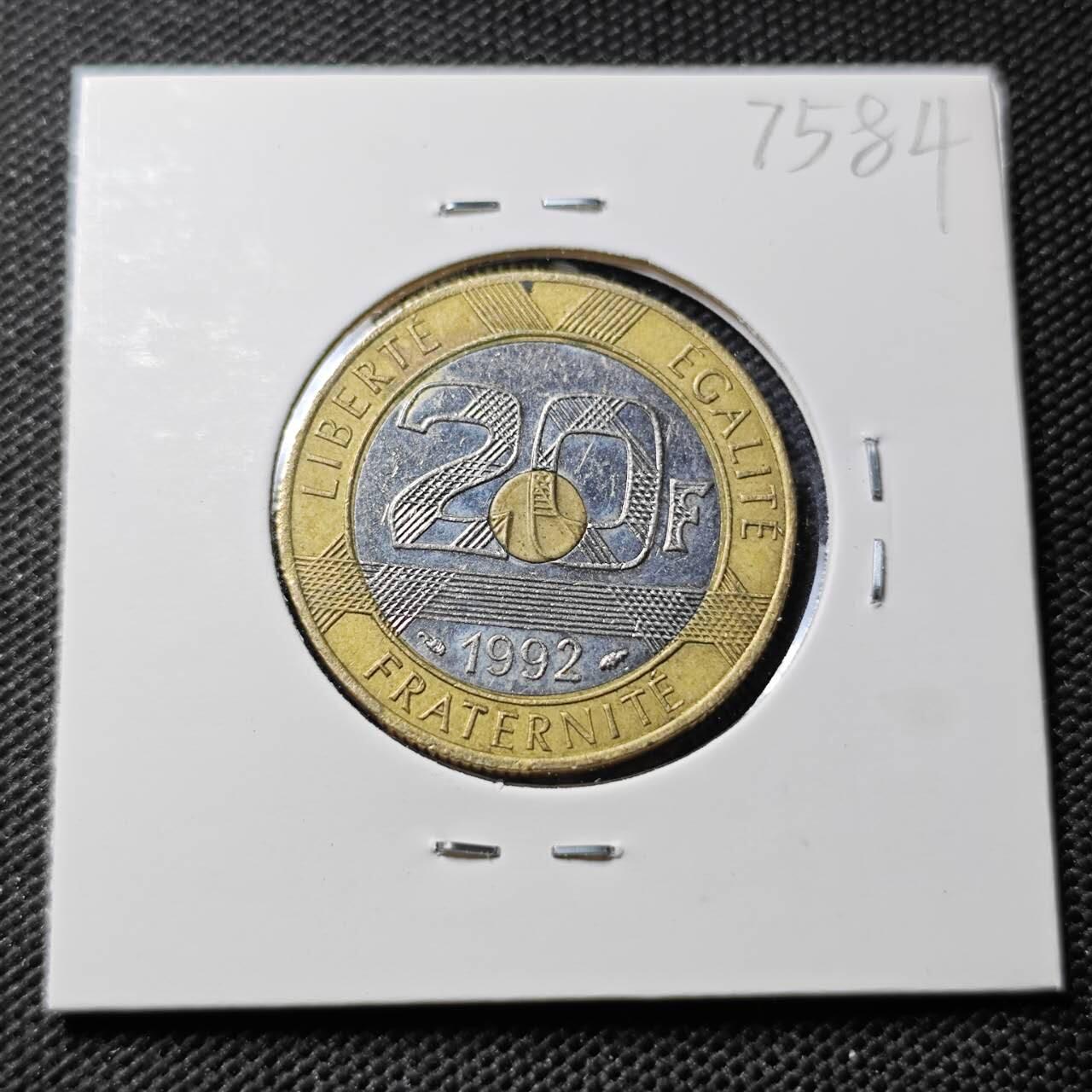 KK钱币收藏小铺 第375期  2月预留时间 周末发货  法国20法郎纪念币