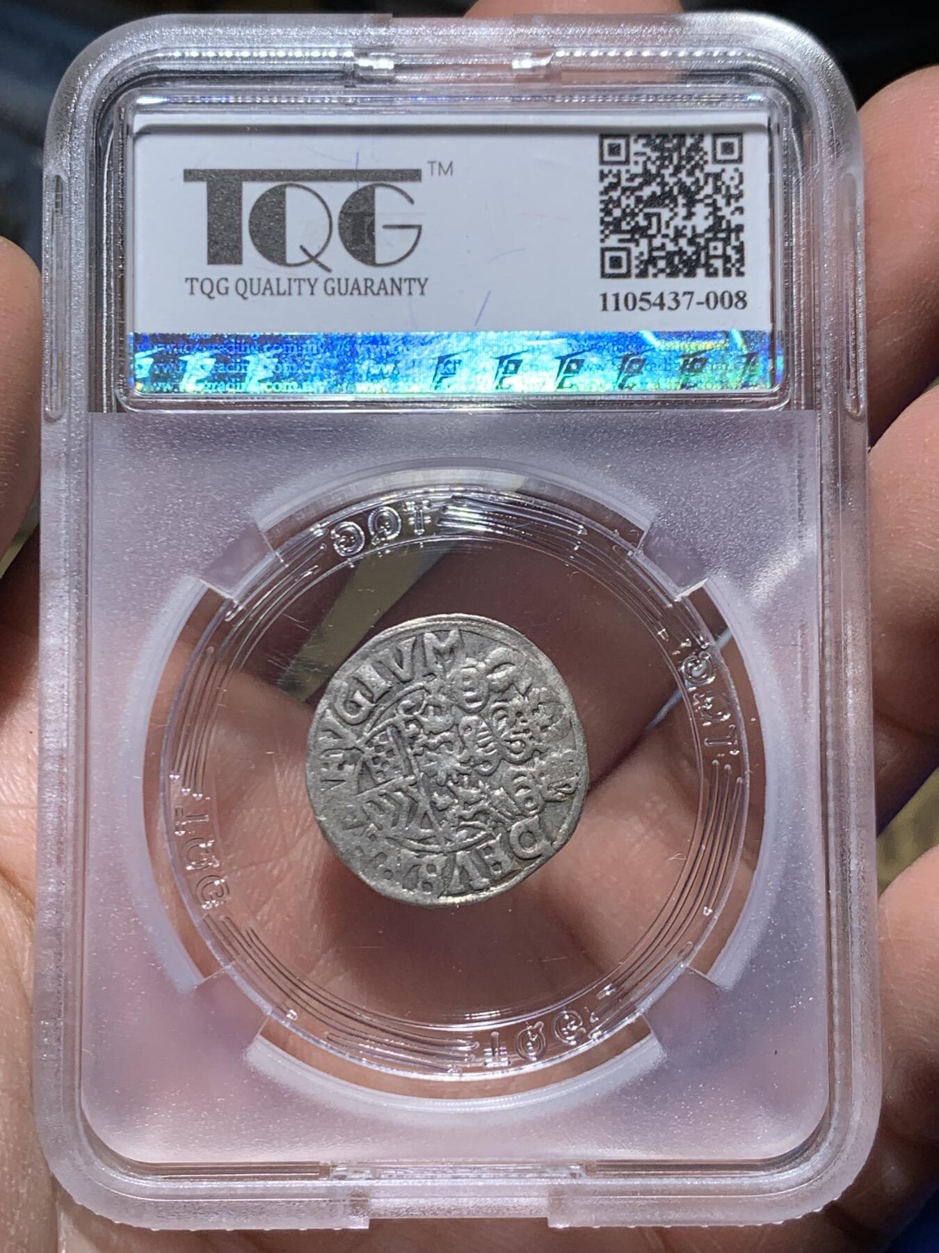 《竞宝斋》第445场 周日，周一，2场连拍 （全场包邮） TQG AU55 神圣罗马帝国 拉芬斯堡 1609年 1/24泰勒 银币 细节完整 打制较好 少见品种