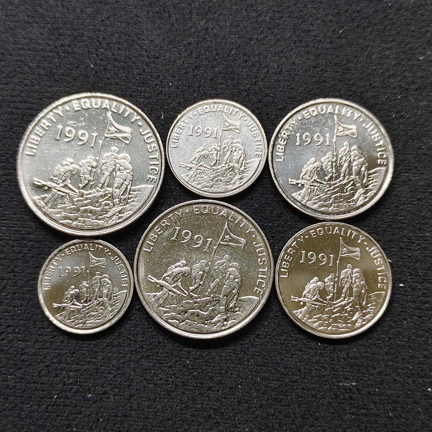 【全场包邮】纯粹捡漏拍484场（免费代拍第21场） 厄立特里亚1991年6枚套币