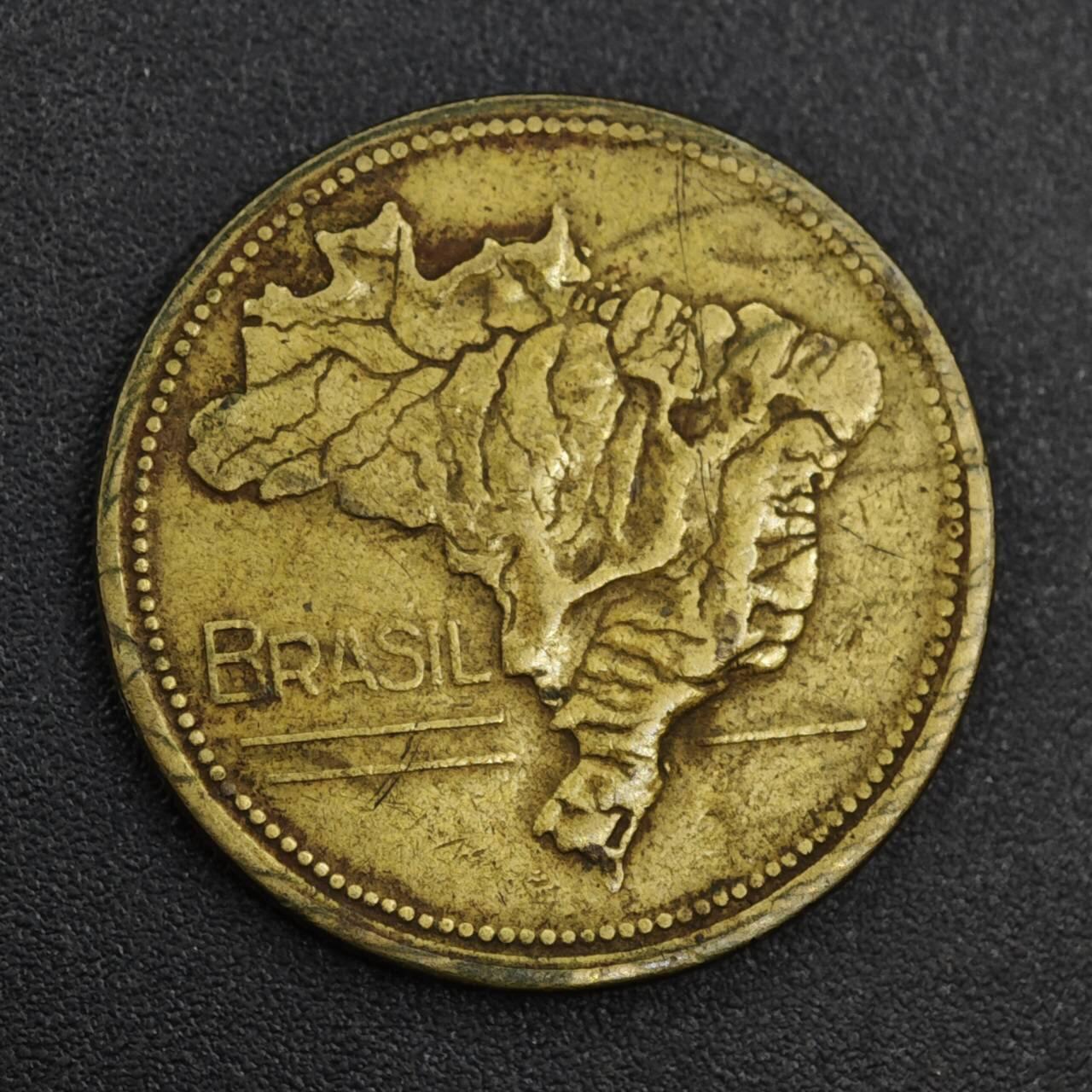 【淘币小摊】实时拍第八百二十一拍   散币场   满百包邮可预留二周 每周一统一发货   巴西1945年1克鲁塞罗铜币