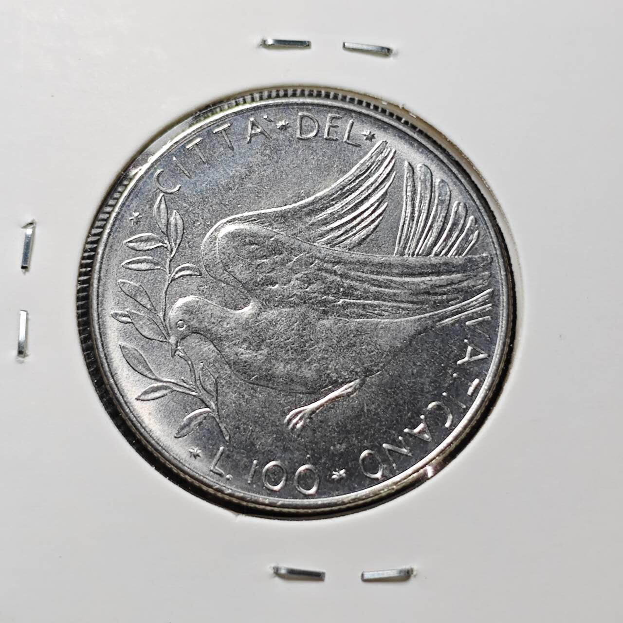 KK钱币收藏小铺 第375期  2月预留时间 周末发货  梵蒂冈100里拉