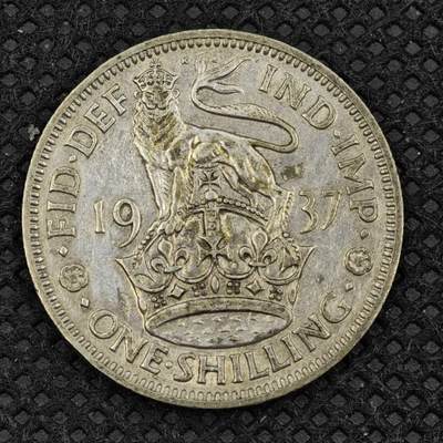 【淘币小摊】限时拍第八百二十四拍  小银币场  满百包邮可预留两周  周一统一发货  -  英国1937年乔治六世一先令银币