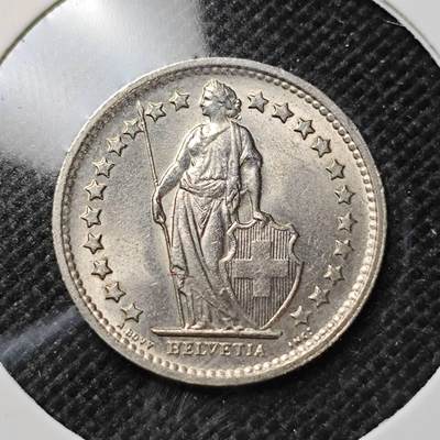 KK钱币收藏小铺 第375期  2月预留时间 周末发货 -  1969瑞士0.5法郎 好品