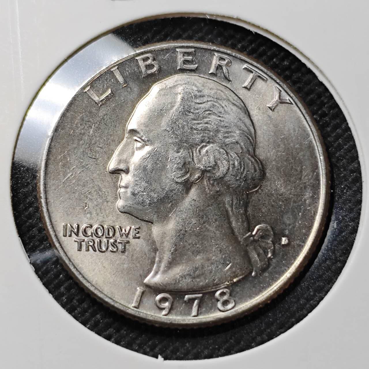 KK钱币收藏小铺 第375期  2月预留时间 周末发货  美国25分 好品