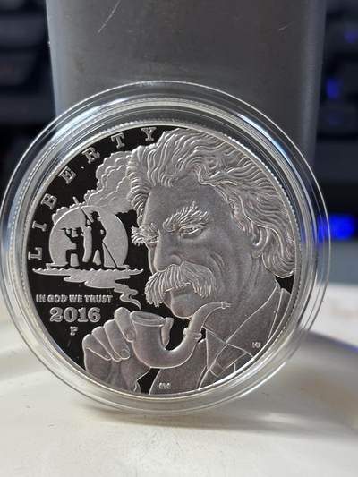 第185期拍卖 - 获奖美国2016年马克吐温汤姆索亚历险记精制版银币，900银，26.73克，发行350000枚