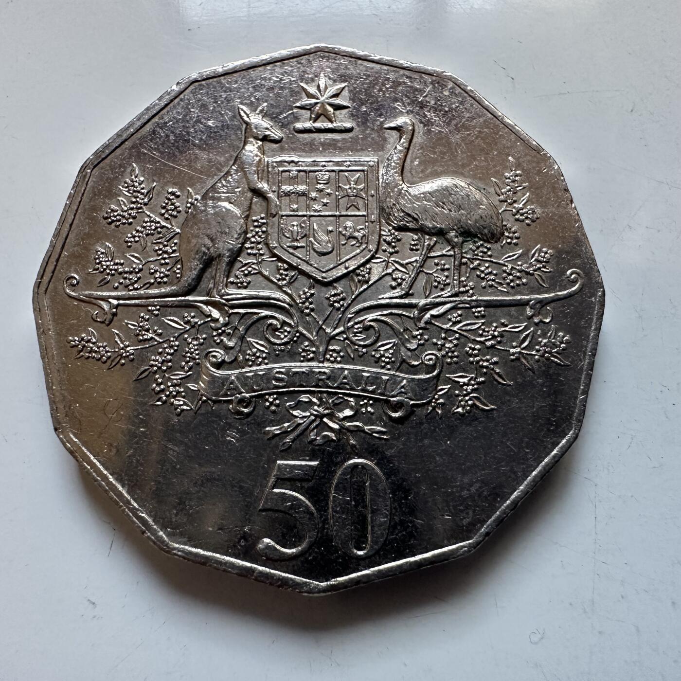 🌹外币初藏🌹🐯2025年第138场  每周二四六晚8️⃣点 接代拍 澳大利亚2001年50分纪念币