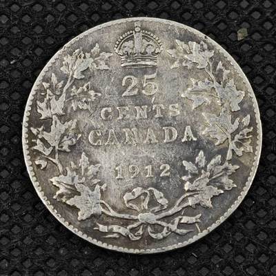 【淘币小摊】限时拍第八百二十四拍  小银币场  满百包邮可预留两周  周一统一发货  -    加拿大1912年乔治五世25分银币