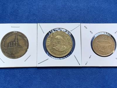 《竞宝斋》第445场 周日，周一，2场连拍 （全场包邮） - 三枚一组 波兰波兹南，南非和斐济币章，细节见图