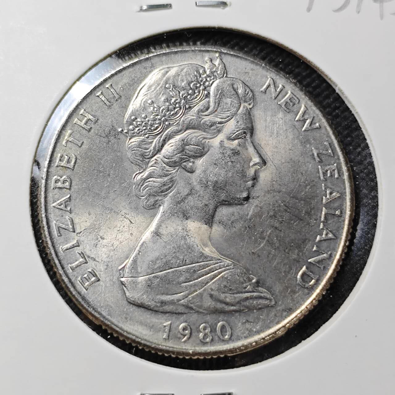 KK钱币收藏小铺 第375期  2月预留时间 周末发货 1980 新西兰50分