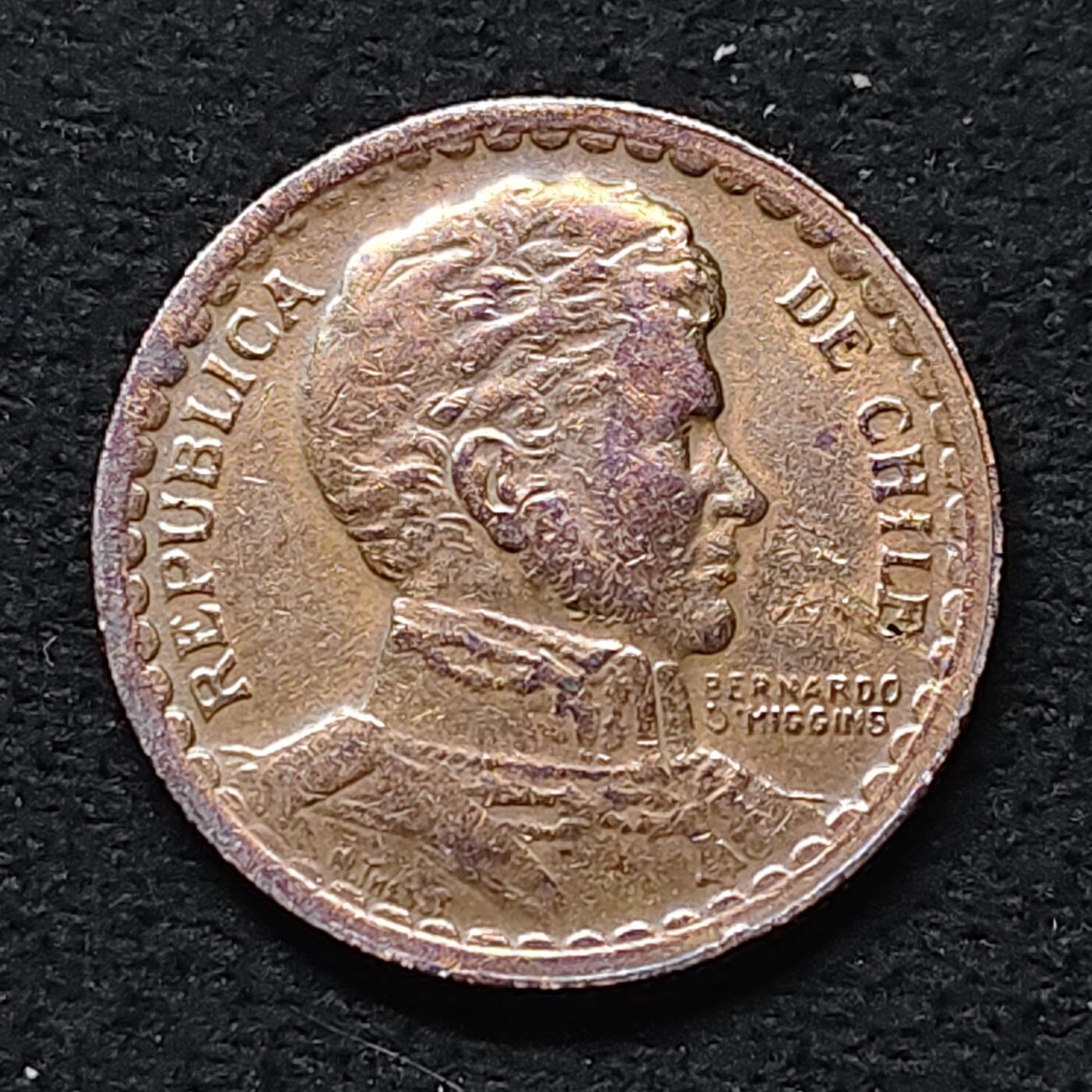 【全场包邮】纯粹捡漏拍484场（免费代拍第21场） 智利1943年贝尔纳多·奥希金斯1比索