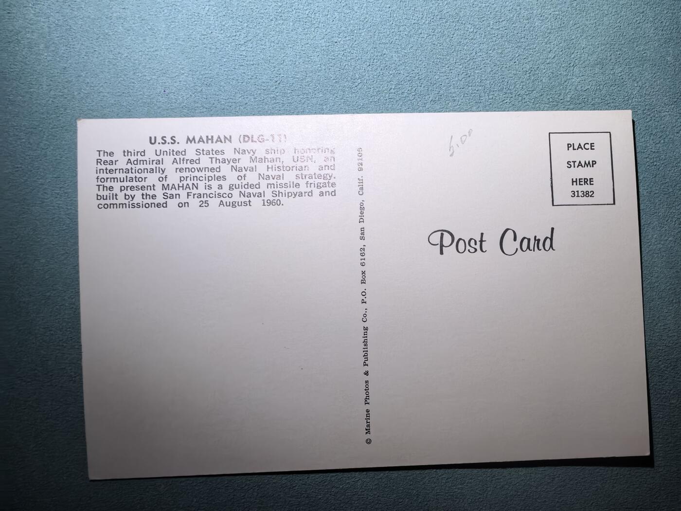 盛世勋华——号角文化勋章邮票专场拍卖第292期 美国冷战时期军舰专题明信片 马汉号驱逐领舰