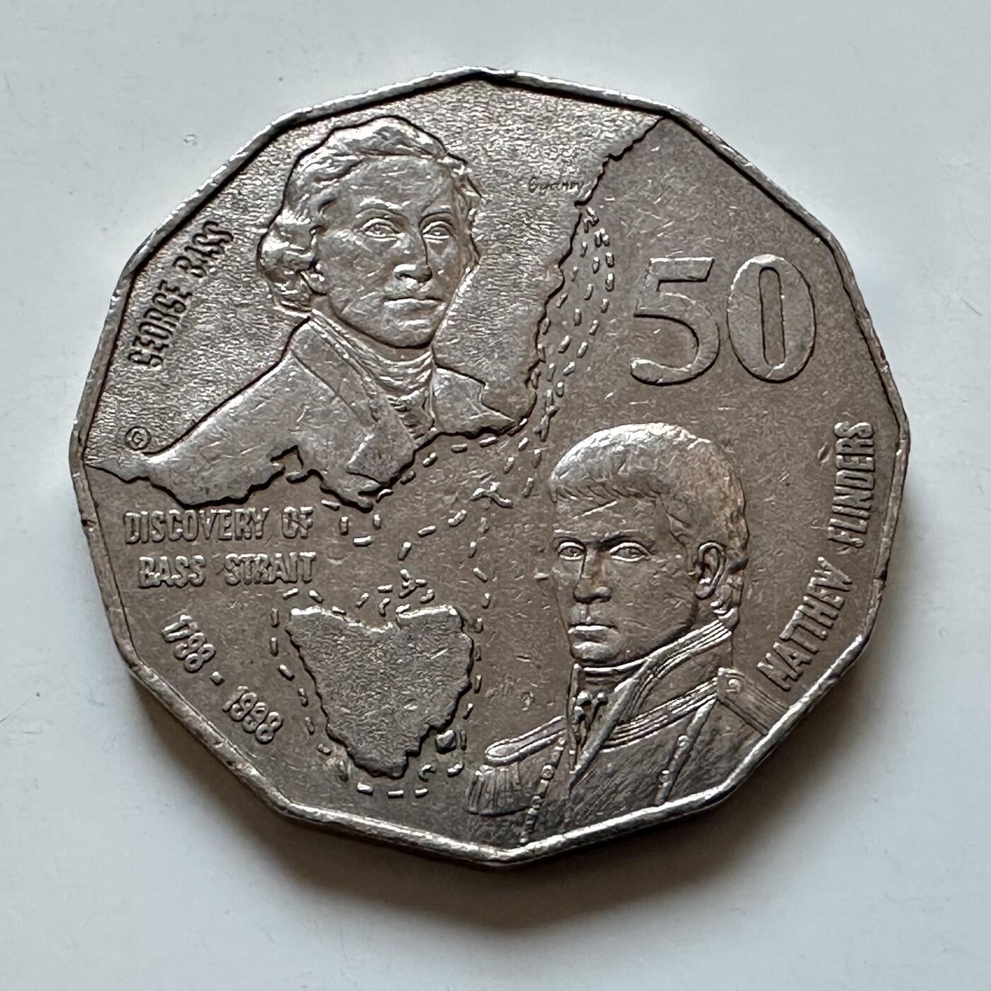 🌹外币初藏🌹🐯2025年第138场  每周二四六晚8️⃣点 接代拍 澳大利亚1998年50分纪念币—6