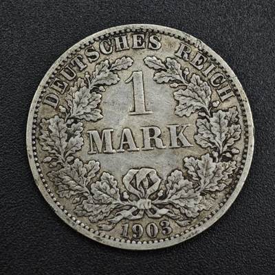 【淘币小摊】实时拍第八百二十一拍   散币场   满百包邮可预留二周 每周一统一发货   - 德国1903年1马克银币