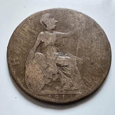 🌹外币初藏🌹🐯2025年第138场  每周二四六晚8️⃣点 接代拍 - 英国1913年半便士b