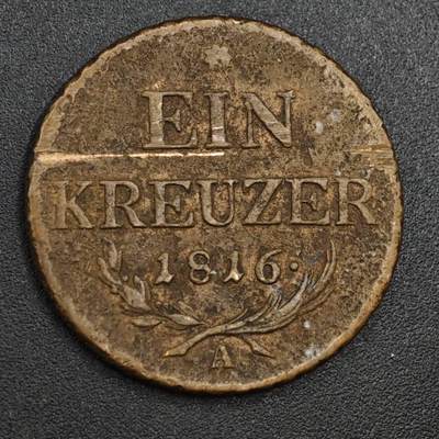 【淘币小摊】实时拍第八百二十一拍   散币场   满百包邮可预留二周 每周一统一发货   - 奥地利1816年1克鲁泽铜币