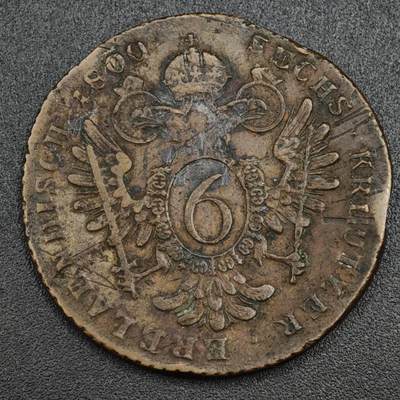 【淘币小摊】实时拍第八百二十一拍   散币场   满百包邮可预留二周 每周一统一发货   - 奥地利1800年6克鲁泽大铜币