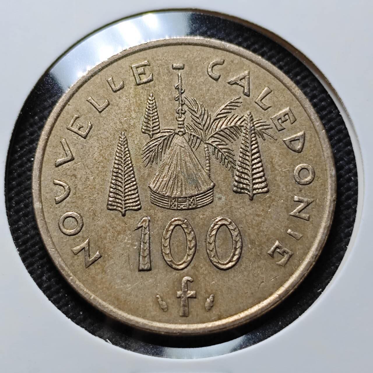 KK钱币收藏小铺 第375期  2月预留时间 周末发货  1987法属新喀里多尼亚100法郎