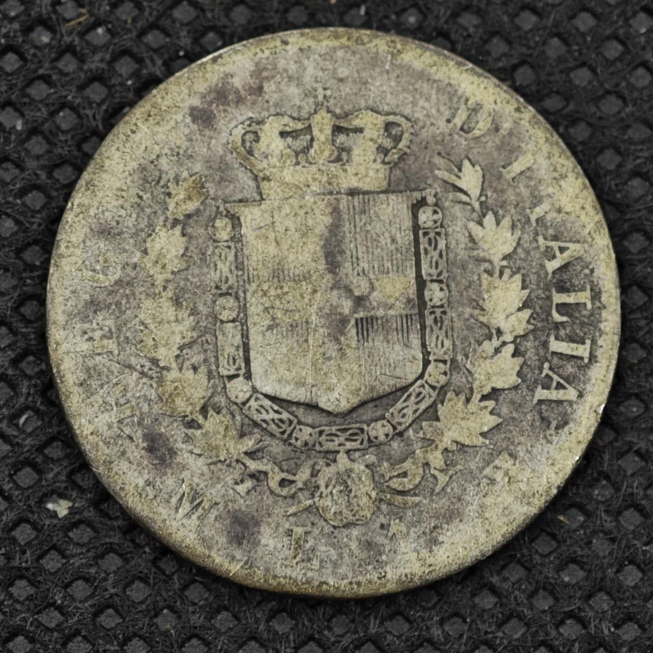 【淘币小摊】限时拍第八百二十四拍  小银币场  满百包邮可预留两周  周一统一发货   意大利1863年1里拉银币