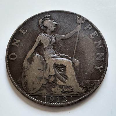 🌹外币初藏🌹🐯2025年第138场  每周二四六晚8️⃣点 接代拍 - 英国1912年一便士