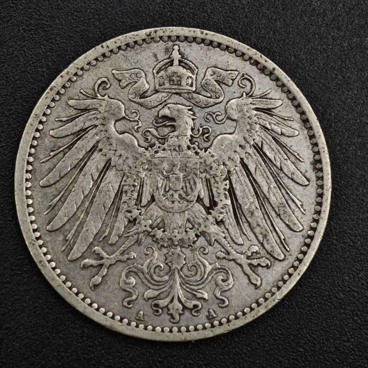 【淘币小摊】实时拍第八百二十一拍   散币场   满百包邮可预留二周 每周一统一发货   德国1902年1马克银币