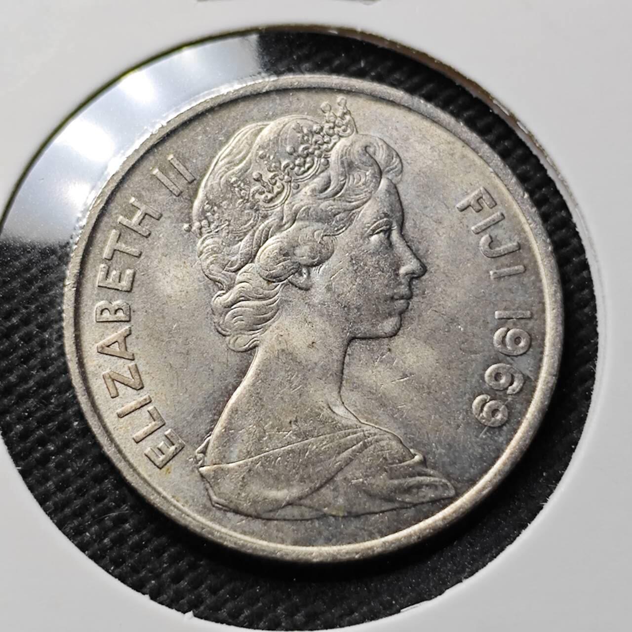 KK钱币收藏小铺 第375期  2月预留时间 周末发货  1969斐济10分 好品