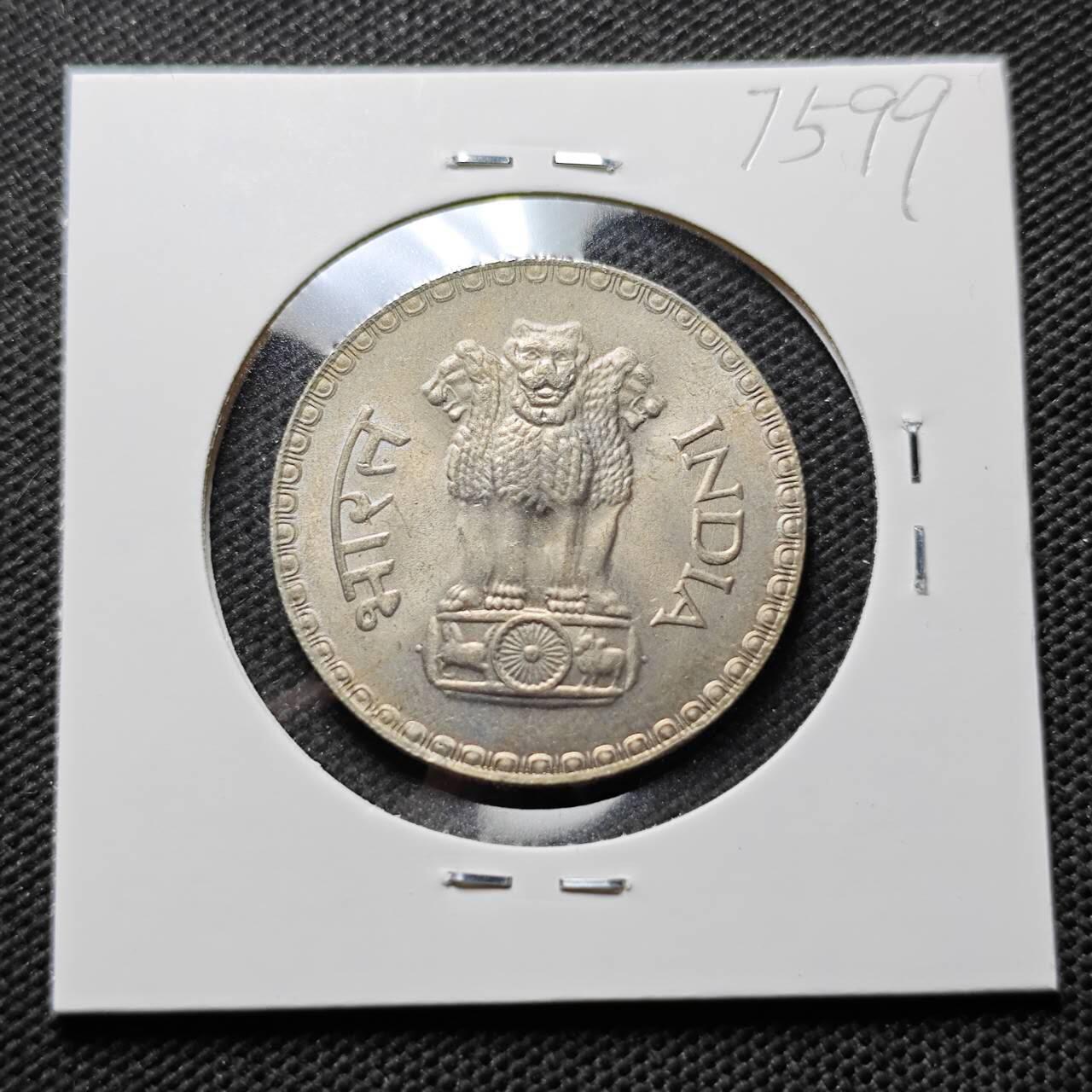 KK钱币收藏小铺 第375期  2月预留时间 周末发货  1981印度1卢比 大卢比 好品