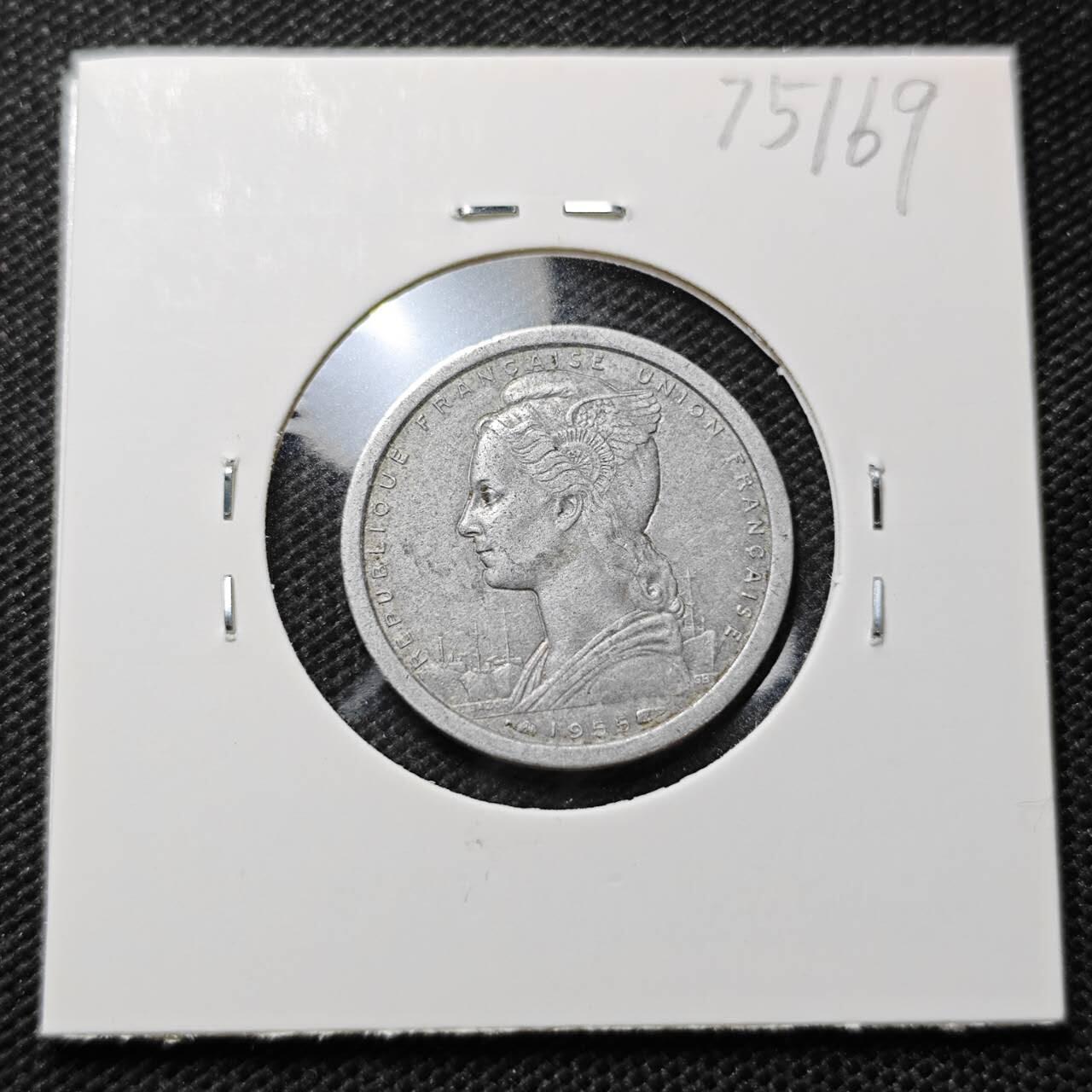 KK钱币收藏小铺 第375期  2月预留时间 周末发货  1955法属西非1法郎