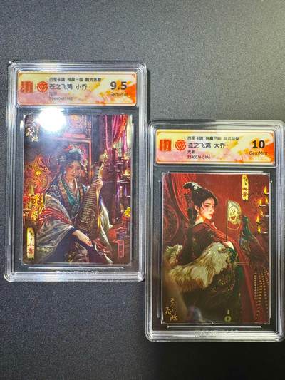 NO.17 好又多金牌大场，新店点关注不迷路！每周一站式配齐，方便凑单！（周6晚8点截拍，卖家送拍0抽成！） - 百里 苍之飞鸿 神魔三国第二弹 大乔+小乔光刻一对 9.5G+10G