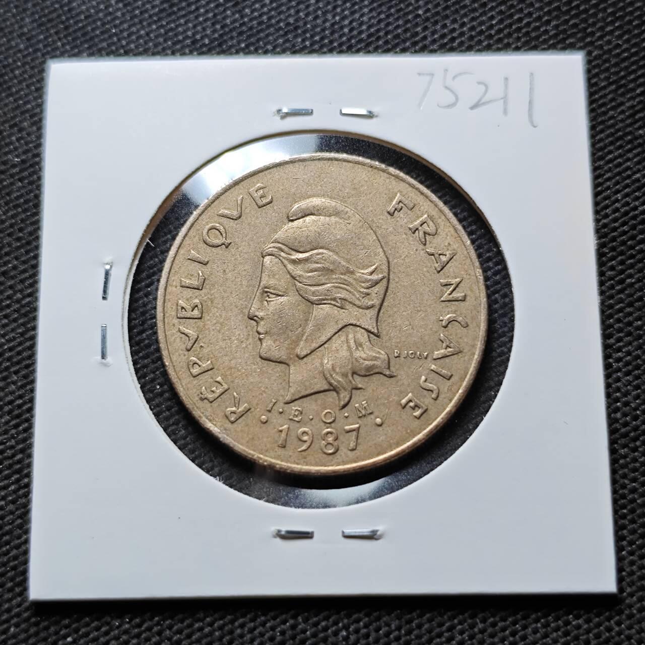 KK钱币收藏小铺 第375期  2月预留时间 周末发货  1987法属新喀里多尼亚100法郎