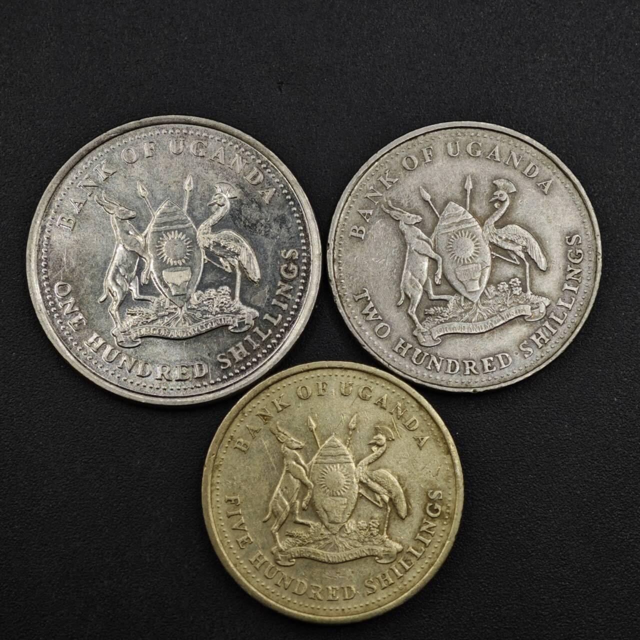 【淘币小摊】实时拍第八百二十一拍   散币场   满百包邮可预留二周 每周一统一发货   乌干达1998年3枚