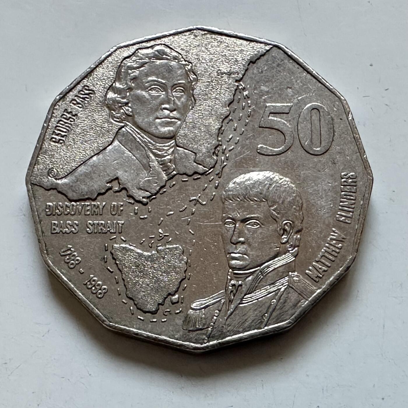 🌹外币初藏🌹🐯2025年第138场  每周二四六晚8️⃣点 接代拍 澳大利亚1998年50分纪念币—3