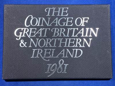 《竞宝斋》第445场 周日，周一，2场连拍 （全场包邮） - 英国1981年精制套币 6枚币和1枚章 少见 状态很美