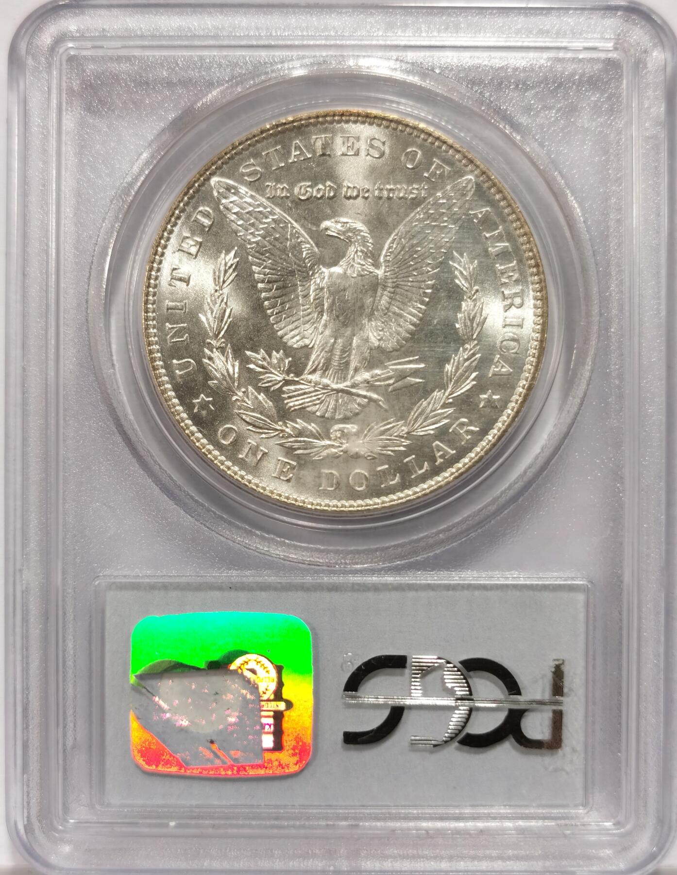 博洋堂藏家专场系列之美国钱币白金之夜专场②暨第152期（全场包邮）  PCGS MS65 美国1903 摩根 此年超过95%的产量在原封币袋中就被销毁 因此这个本应常见的年份 其未流通品相意外地变得极其稀有和珍贵 此枚铸打精美 十字转光 收藏好品