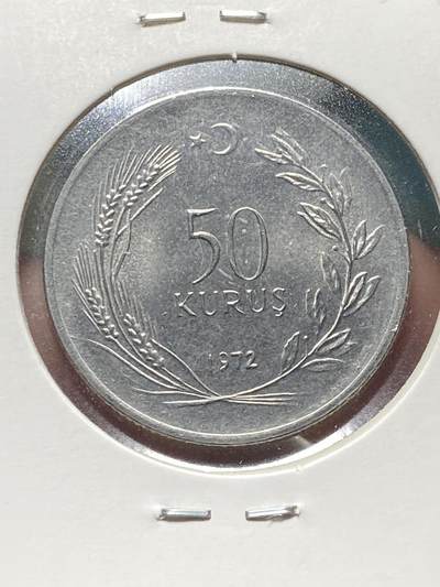2025年第一百三十四场(总第一百六十场）外国好品纸夹散币场(免佣金) - 土耳其🇹🇷1972年50库鲁斯(建国后第四套，经典安纳托利亚新娘头像)