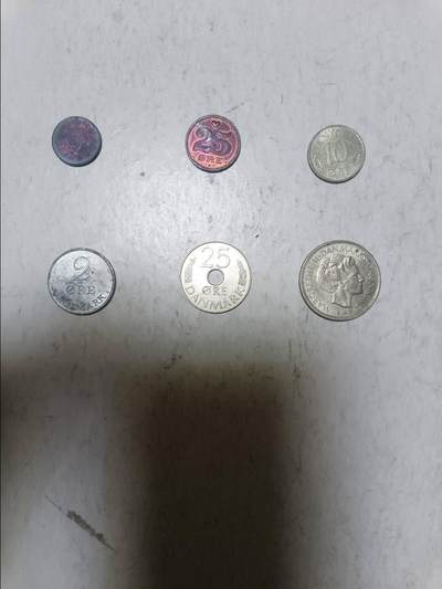 【20251211】非全新纸币和硬币第312场 - 丹麦6枚硬币不同版本