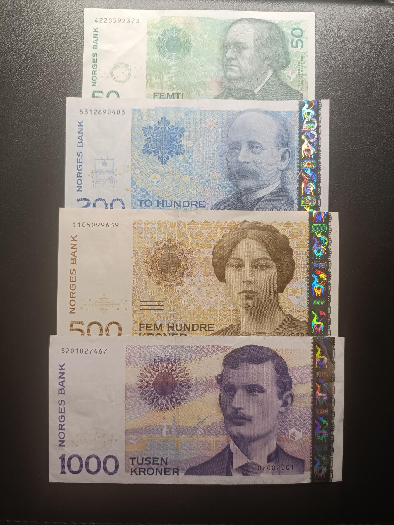 2025十二月第二期，总207期 挪威套钞批量四张流通品相