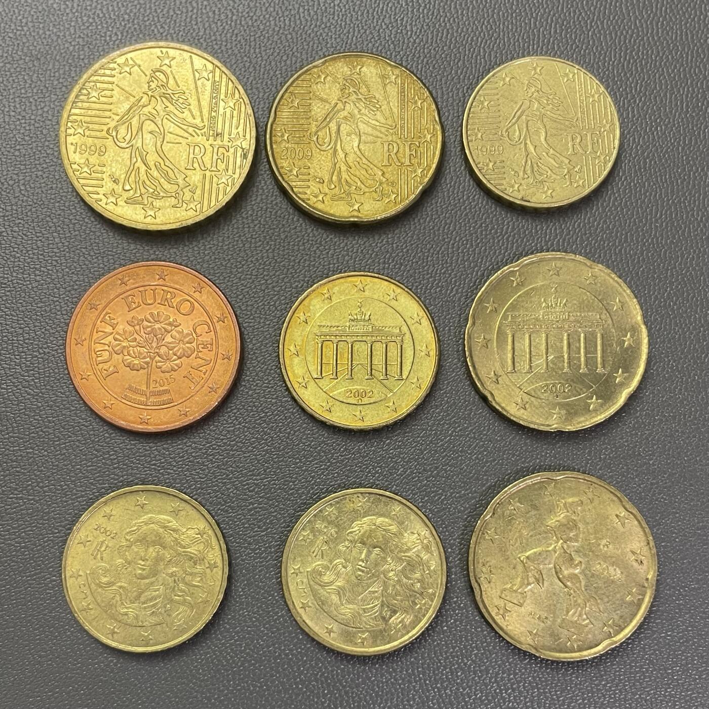 回流1208 欧分一组9枚