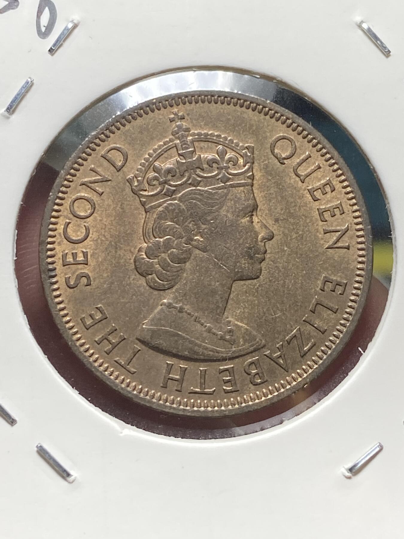 2025年第一百三十四场(总第一百六十场）外国好品纸夹散币场(免佣金) 少见年份带光好品–英属塞浦路斯1956年5米尔(伊丽莎白二世青年带冠，关门年仅发行2年)