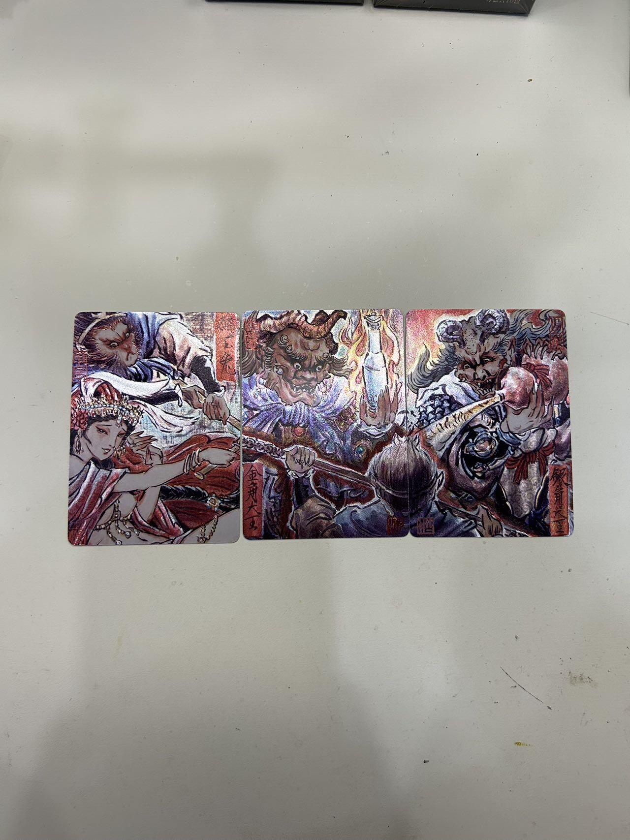 喜灰玩卡首拍第一期免佣金 燎原炎卡雕仙西游手绘复刻普卡一套27张